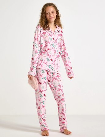 Lindex Pyjamassæt - Pink - 170