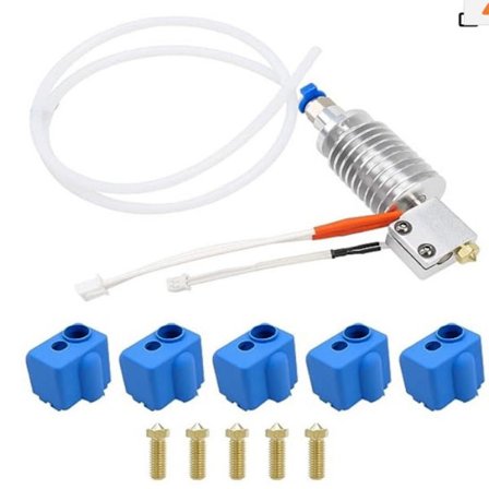 Hotend-kit 3D-skrivare, monterad med 5 silikonstrumpor