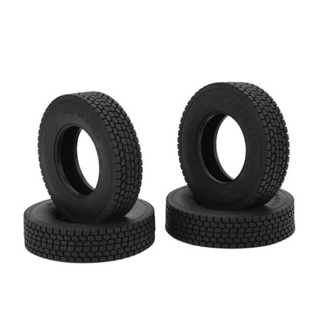 4 stk. RC For- og Bagdæk i Gummi 22 mm Bredde Hjul Dæk til Tamiya 1/14 RC Trailer Opgraderingsdele