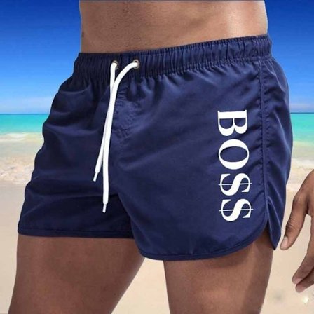 Sommerudsalg Boss Casual Fashion Badeshorts til Mænd Svømmeshorts Marineblå