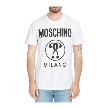 Moschino short sleeve t-shirt crew neckline Double Question mark Hvid, Herre