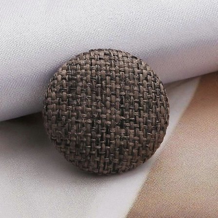 10 stk. Skaftknapper Metallknapper Klær DIY Stoffknapper Stofftrukket Lin Rund Dekorativ