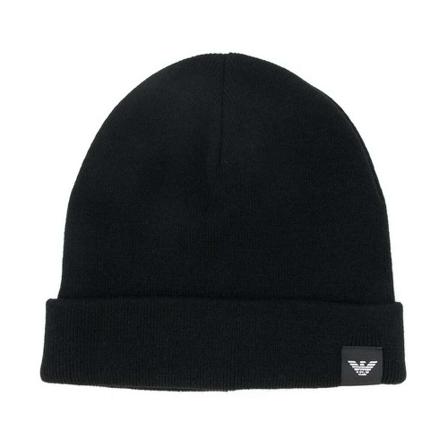 Emporio Armani Beanies , Zwart , Heren , Maat: M Hoeden