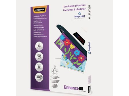 FELLOWES Laminat A3 80mic Klar 100/fp - Lyreco - Kontorsmaskiner - Laminering - Laminat - A3