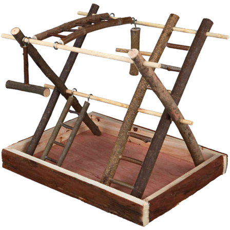 Trixie - Natural Living Lekeplass i naturlig tre brun 35 x 27 x 30 cm - Fugl - Fugleleker - Lekeplass - ZOO.no