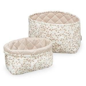 Cam Cam Quilted Storage Basket, Set of Two - OCS Lierre/Almond One Size - Storage - One size - Cream