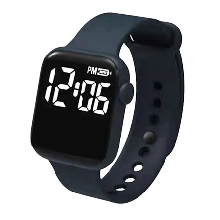 LED Elektronisk Klocka Mode Regnbåge Fyrkantig Silikonklocka Studentarmband Fitness Mode J5O4