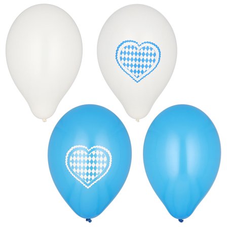 Oktoberfest Balloner Hvid/Blå 20-pak