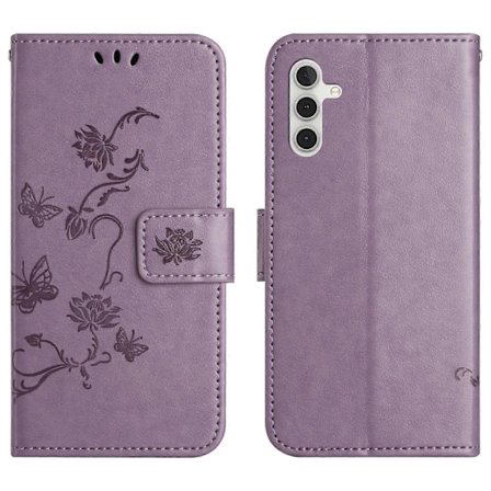Til Samsung Galaxy A26 5G Etui Wallet Stand Præget Sommerfugl Blomst PU Læder Telefon Cover