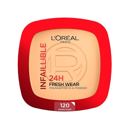 L'Oréal Paris Infaillible 24H Fresh Wear Foundation in a Powder Cool Undertone 30 ml 120 Warm, Makeup, Ansigt, Foundation