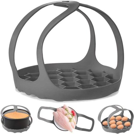 Trykkokerstropp, Silikonstropp Bakeutstyr 6Qt/8Qt Instant Pot/Multifunksjonskoker Anti-skålding Steamer Kokekar Løfterist, BPA-fri silikon