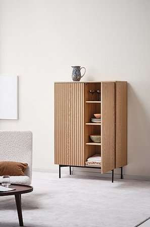 Jotex - Skåp MDF - Stål Ask PALANZO - Köp Skåp & Vitrinskåp hos Jotex