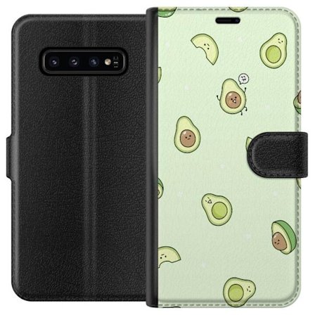 Kompatibelt Plånboksfodral till Samsung Samsung Galaxy S10 Avocado Mönster