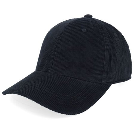Beechfield - Svart adjustable Keps - B680 Earthaware Organic Corduroy Black Adjustable @ Hatstore
