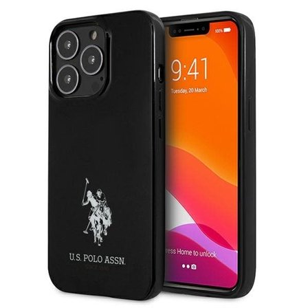US Polo USHCP13LUMHK iPhone 13 Pro / 13 6.1" sort/sort hardcase Horses Logo