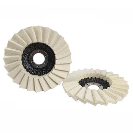 6 stk Filt Lamellslipeskive Slipemiddel Polering Poleringshjul Ull