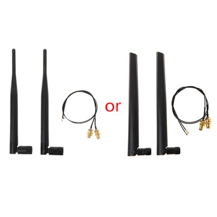 2 x 6dBi 2.4GHz 5GHz Dual Band WiFi -reitittimen verkkokortti RP-SMA -antenni 2 x U.fl IPEX -kaapeli N8S5