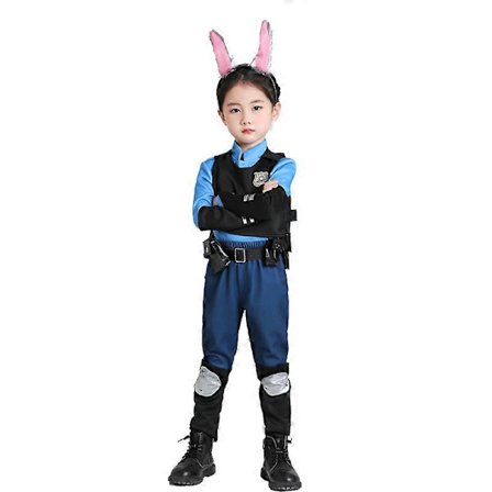 Zootopia Judy Hopps og Nick Wilde Officer Kostume, Halloween Cosplay Outfit til Voksne og Børn, Forældre-Barn Kanin Ræv Politiuniform