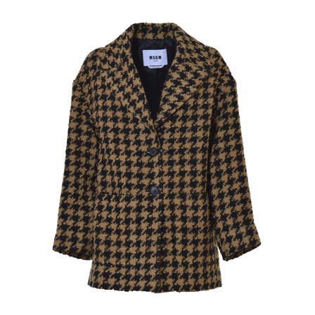 Msgm Single-Breasted Coats Sort, Dame Uldfrakker