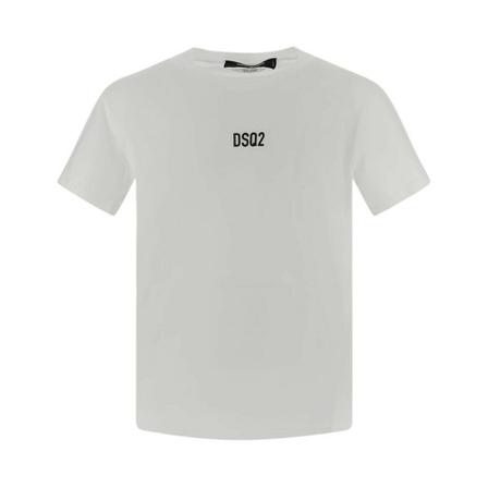 Dsquared2, Printed T-Shirt Wit, Heren, Maat:S