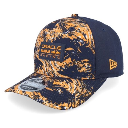 New Era - Motor Orange adjustable Czapka Z Daszkiem - Red Bull Racing F1 24 All Over Print 9FIFTY Orange/Navy Adjustable @ Hatstore