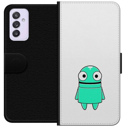 Yhteensopiva Lompakkokotelo Samsung Samsung Galaxy A82 5G Turkoosi piirroshahmo isoilla silmillä ja iloisella persoonallisuudella yksinkertaisessa ku