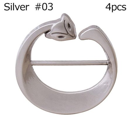 4 kpl Huivisolki Huivisormus SILVER #03 #03