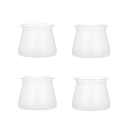 Stolsben Golvskydd Silikonmaterial Elastiskt Lätt att rengöra Stängd design Stolbensskydd Liten rund Transparent