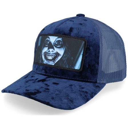 Scenes - Blu trucker Cappellino - Crazy Smile Velvet Navy/Navy A-frame Trucker @ Hatstore