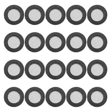 20 stk. Gummipackninger med 304 Rustfrit Stål Net Brusehovedfilter VVS Slange Tætning Hane Udskiftningsdel Skive Vask Si Tool 4 Punkt (sort