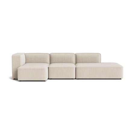 Modus XL chaiselong sofa, venstrevendt, open end - Poso Beige - 299x130x67cm - Komfortabel Sofa med Chaiselong