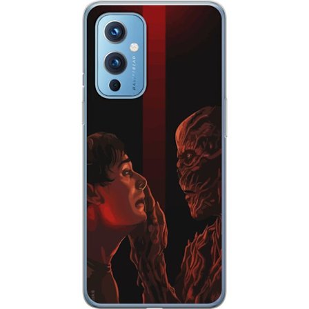 Kompatibel Mobilcover til OnePlus OnePlus 9 Mørk fantasyillustration, der viser mødet mellem menneske og monster med stærkt drama og psykologisk in