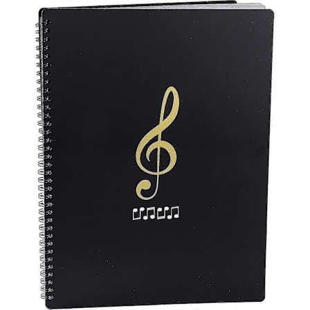 Musikkmappe for noter under spilling A4-størrelse papirdokumentholder Oppbevaring 30 lommer Nøkkel