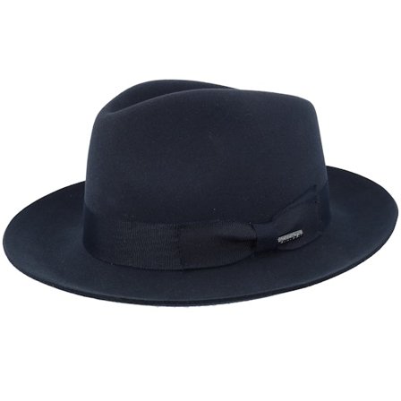 Stetson - Blue - fedora - Hat - Woolfelt/Cashmere Midnight Blue Fedora - Hatstore