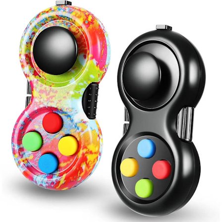 2 kappaletta Fidget Pad Sensory Fidgets Controller Pad -kädessä pidettävä Fidge