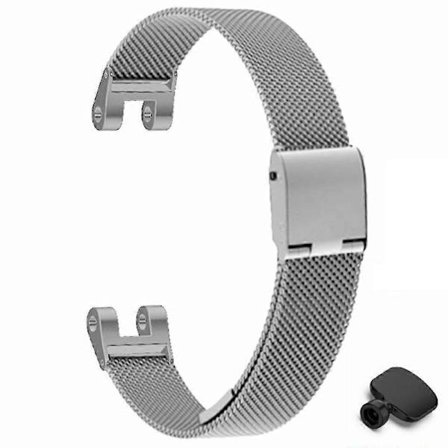 HW For Garmin Lily Metallklokkereim Milanesisk Nettingarmbånd Erstatning med Verktøy - Sølv
