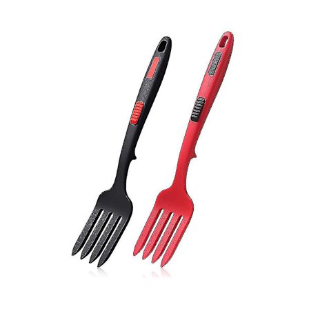 Silicone Flexible Fork, Heat Resistant Cooking Fork Utensil Dishwasher Safe Kitchen Fork Non-Stick