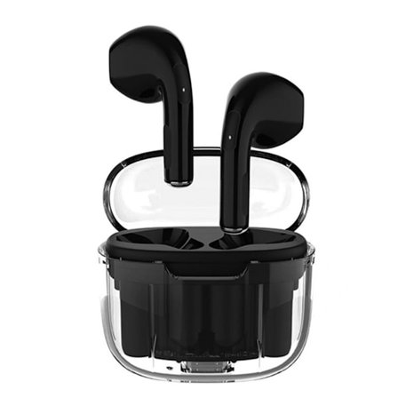 A2D Bluetooth-hörlurar 5.3 Halv-i-örat TWS trådlösa hörlurar är lämpliga för Apple och Android svart