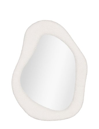 Frida - Mirror, Teddy, White 46,5X61 Cm Home Furniture Mirrors Wall Mirrors White House Nordic
