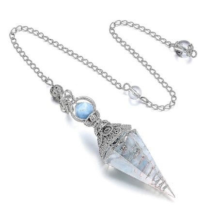 Chakra Crystal Pendel Hexagonal Reiki Healing Crystal Points Ädelsten Dowsing Pendel för spådom Scrying Wicca