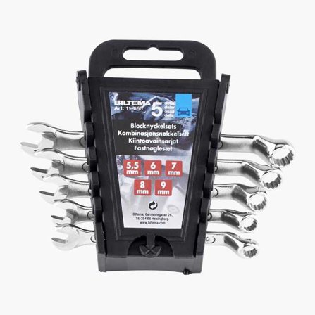 Biltema - Fastnøkkelsett dyp 5 stk. 5 5–9 mm