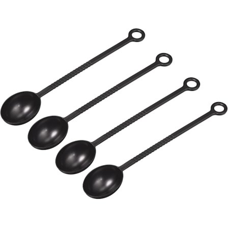 4 stk Kaffemåleskjeer med Lange Håndtak, Spiseskje Kaffeskje for Malt Kaffe Løste, Te, Sukker eller Mel