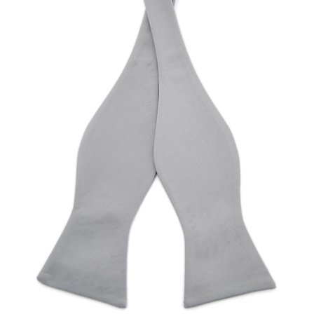 XL Light Grey Self-Tie Bow Tie for Men - Self-tie bow ties