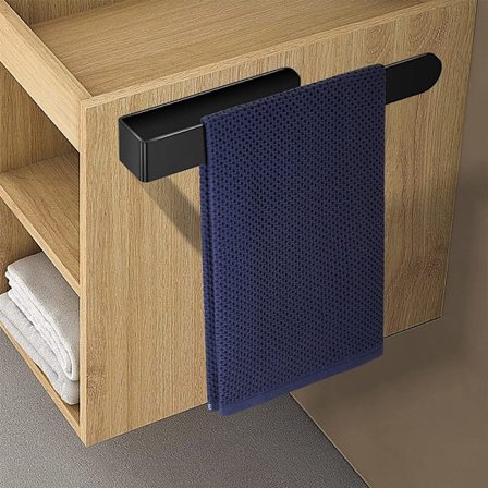 Håndklædestang uden boring - 35 cm stærk selvklæbende badehåndklæde