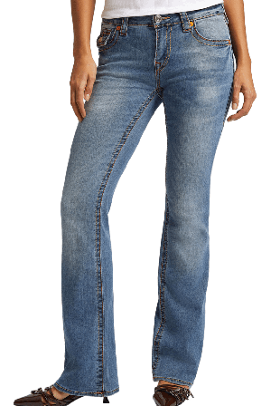 True Religion Rainbow Pkt Becca Mr Bootcut Big T Jeans Dam Blå 30