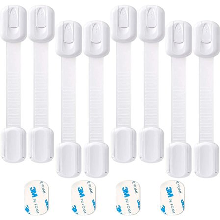 8 kappaletta vauvan turvalukot kaappeihin ilman puristuneita sormia, säädettävä