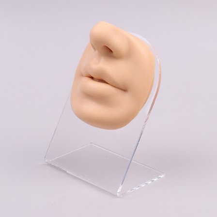 IC 1:a Silikon Näsa Läppar Modell Övning Hud Läpp Makeup Träning