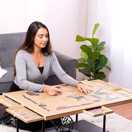 Pusselbord med lådor