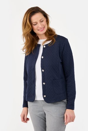 BRANDTEX - Let Jakke - Navy - Struktureret Kvalitet