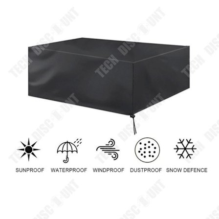 Solskyddsöverdrag - TD - 242x162x100 cm - Vattentålig - Solbeständig - Oxford tyg 420D